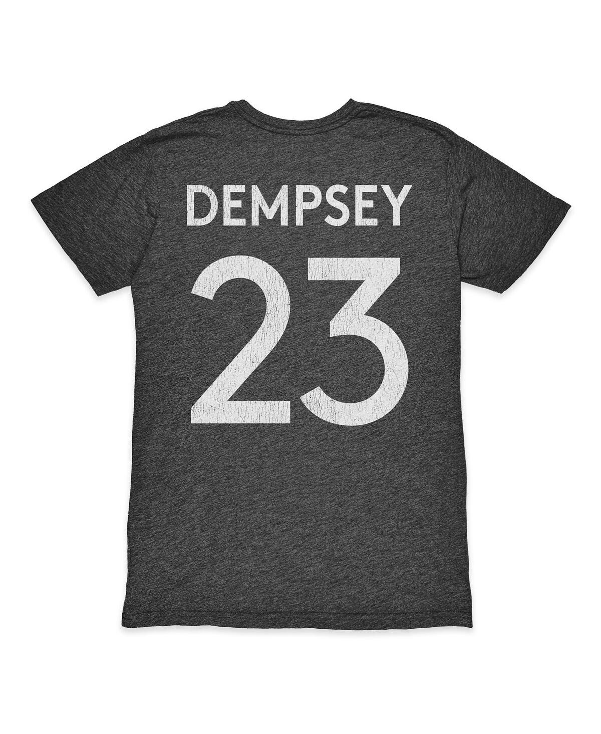 1863fc Men's Clint Dempsey Heather Black Fulham Player Name Number Twisted Tri-blend T-shirt In Black