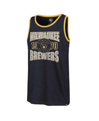 Men's Navy Milwaukee Brewers Upload Franklin Tank Top T-Shirt