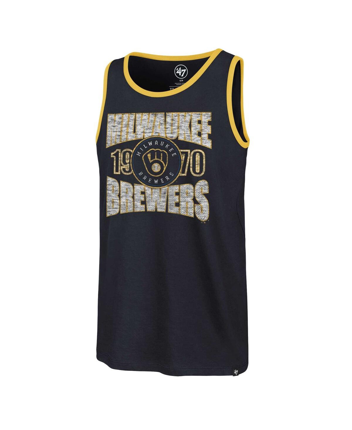 '47 Brand Men's Navy Milwaukee Brewers Upload Franklin Tank Top T-Shirt