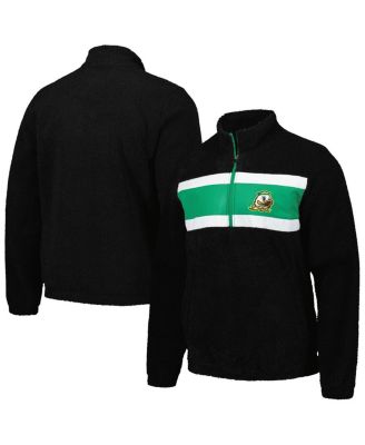 G-III Sports by Carl Banks - Men's Black Oregon Ducks Pinch Runner Half-Zip Hoodie