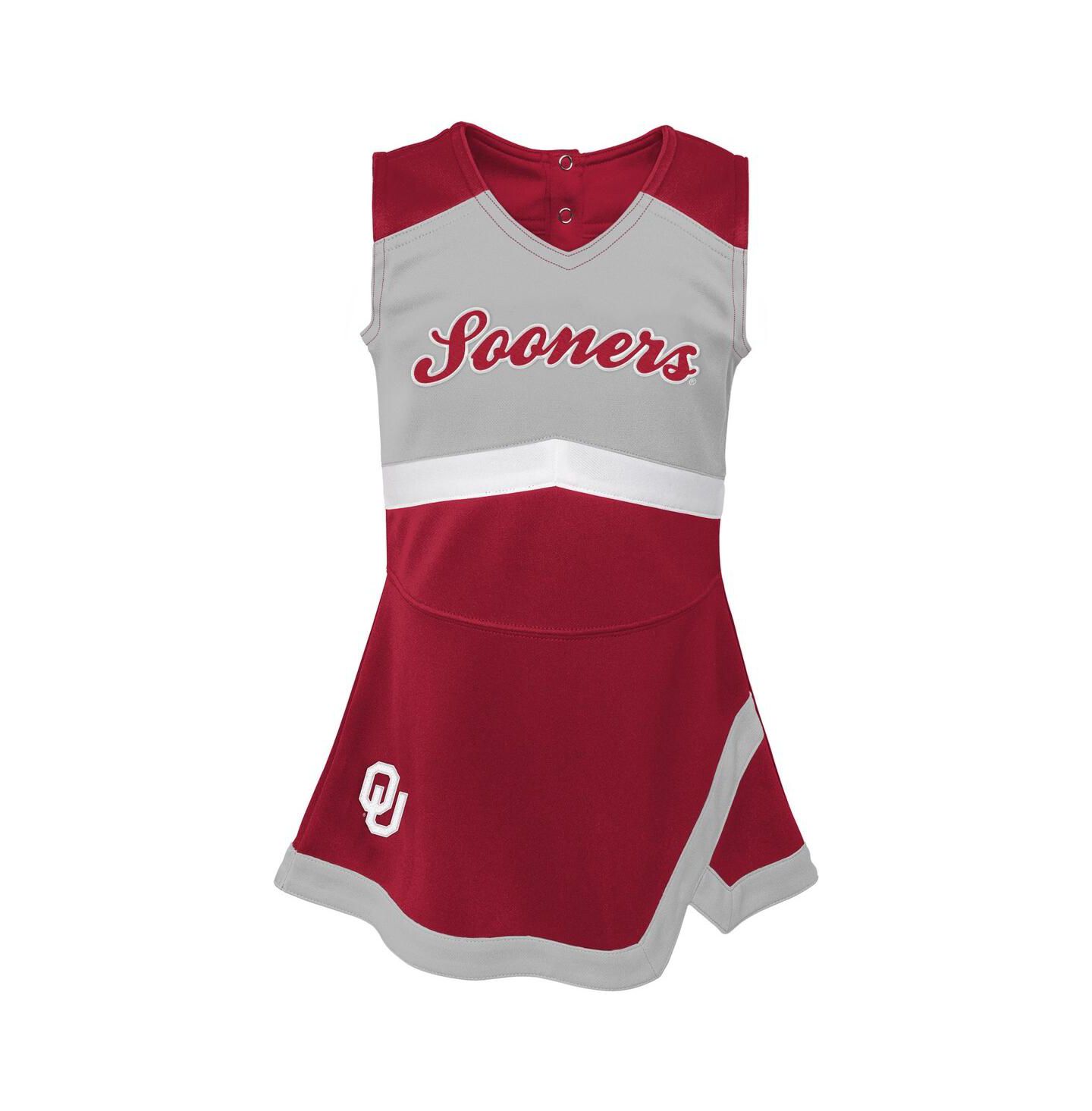 Платья Outerstuff 2-Piece Crimson Oklahoma Sooners Cheer Captain Jumper Dress Bloomers Set для девочек — фото 4