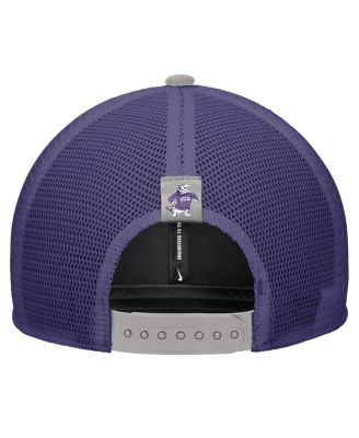 Men's Pewter TCU Horned Frogs Vintage Arch Rise Performance Trucker Adjustable Hat