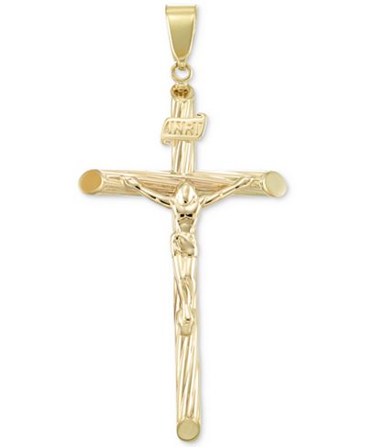 gold 14k pendant cross crucifix italian necklaces