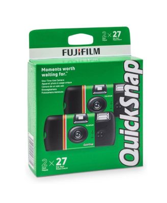 QuickSnap Flash 400 One Time Use 35mm Disposable Camera with Flash, 27 Exposures 6-Pack + Slinger Camera Bag