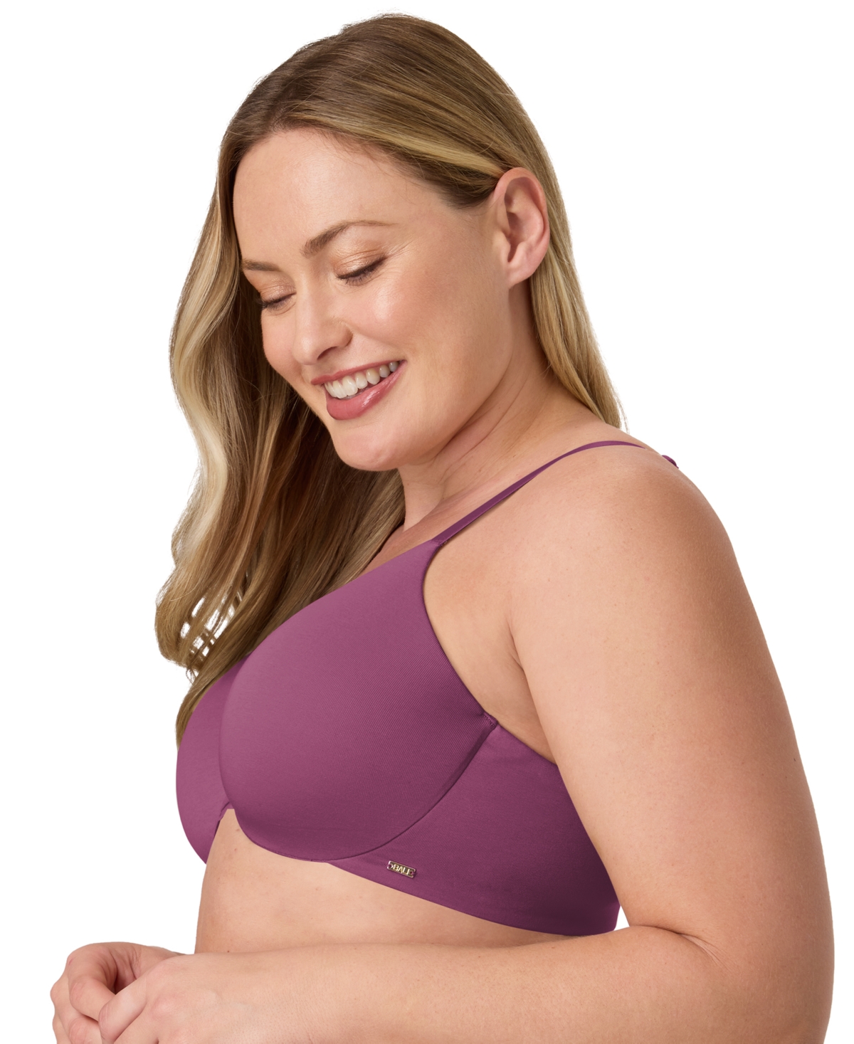 Bali Women's Cotton Collection Underwire T-shirt Bra Df3421 In Purple