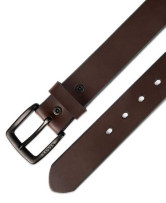 Men's Two-Tone Belt and Key Fob Gift Set