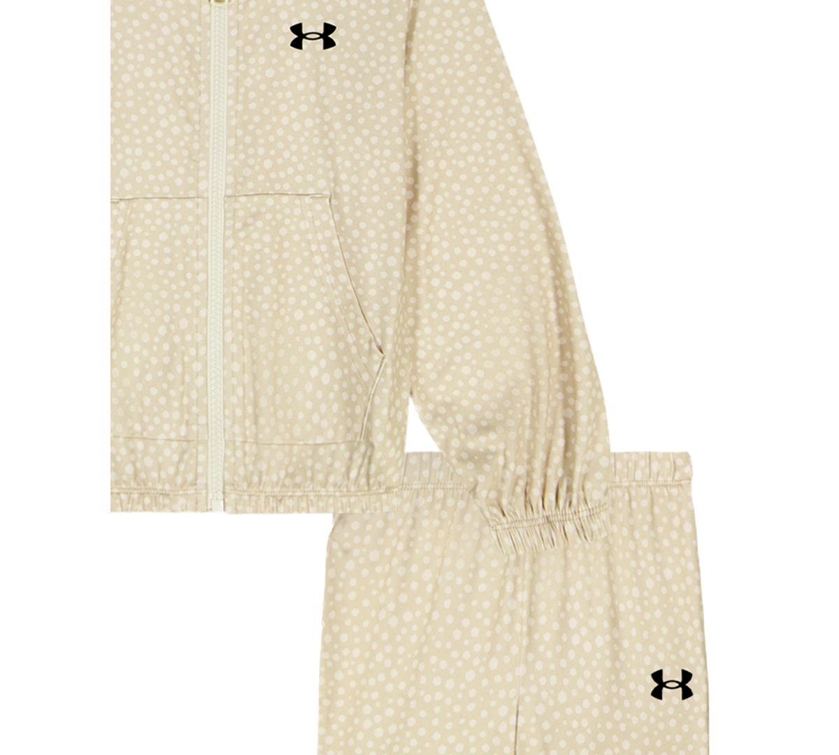 Under Armour Toddler And Little Girls 2-piece Rival Aop Jacket And Pants Set In Neutral