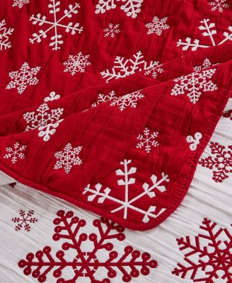 Snowflakes Jacquard Woven Reversible Holiday Throw, 50" x 60"