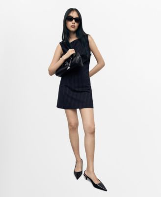 MANGO - Women's Short Pinstripe Dress