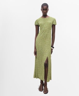 MANGO - Women's Floral-Print Pleated Dress