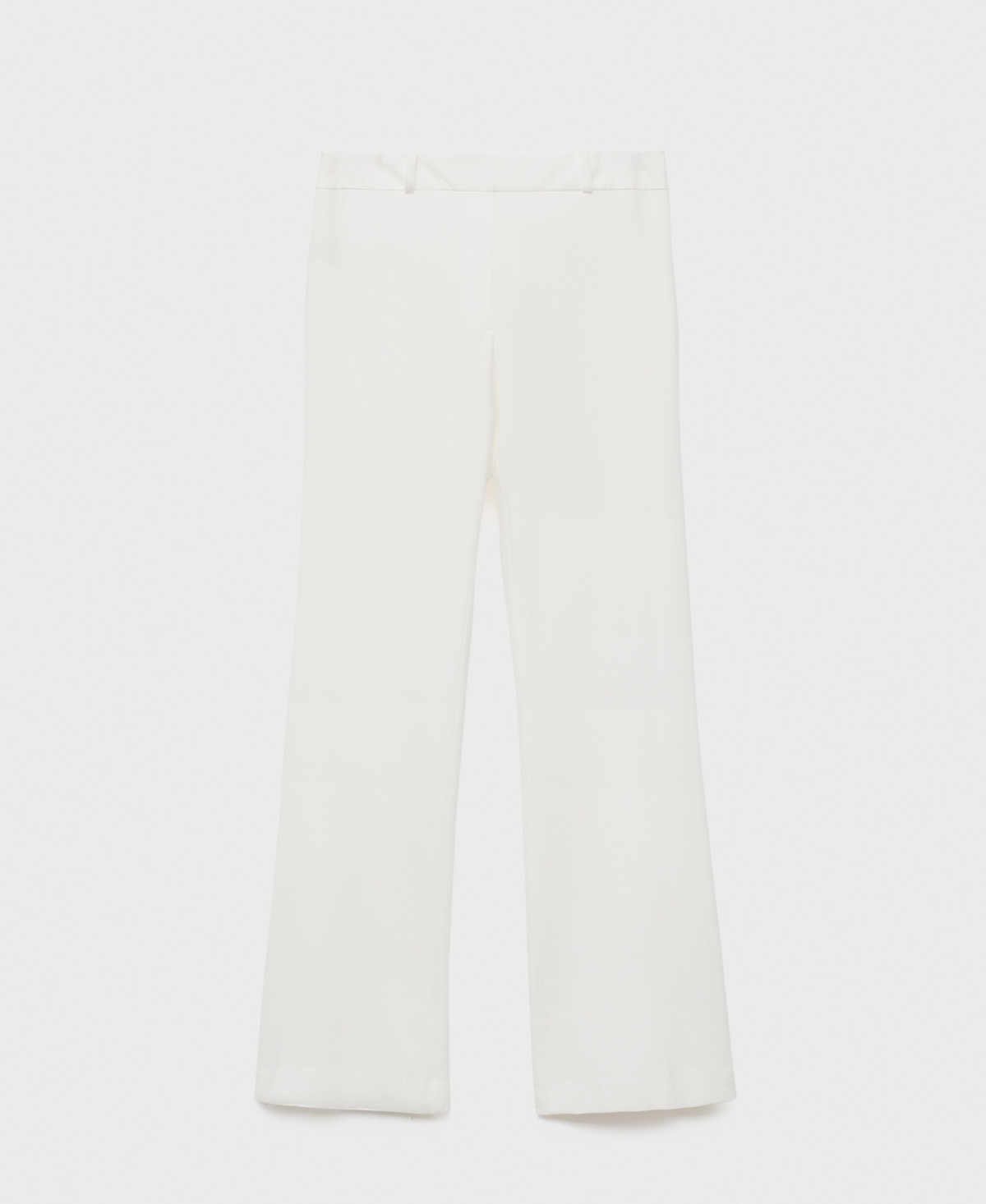 Mango Straight Leg Pants In White