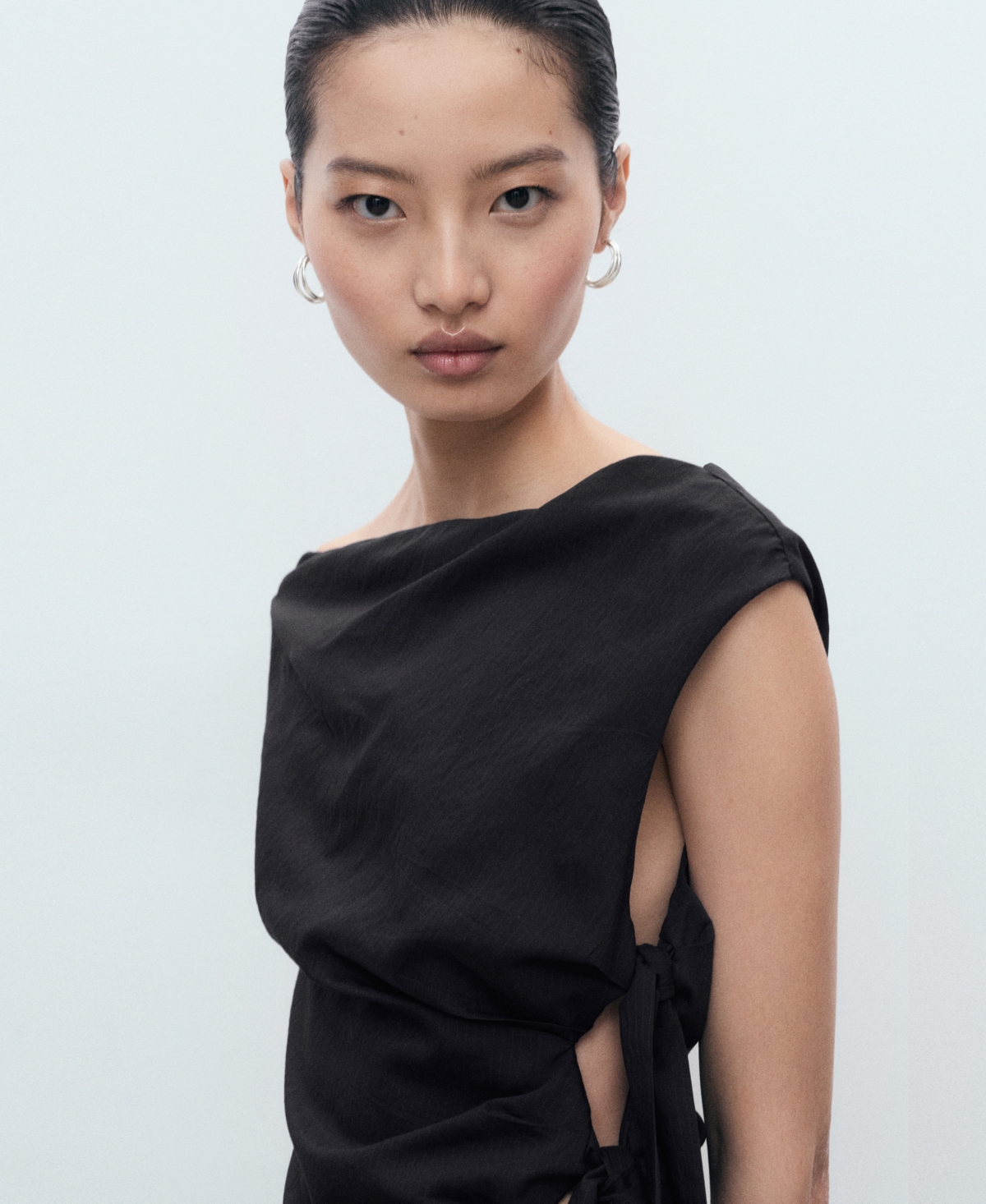 Mango Women's Asymmetrical Knotted Dress