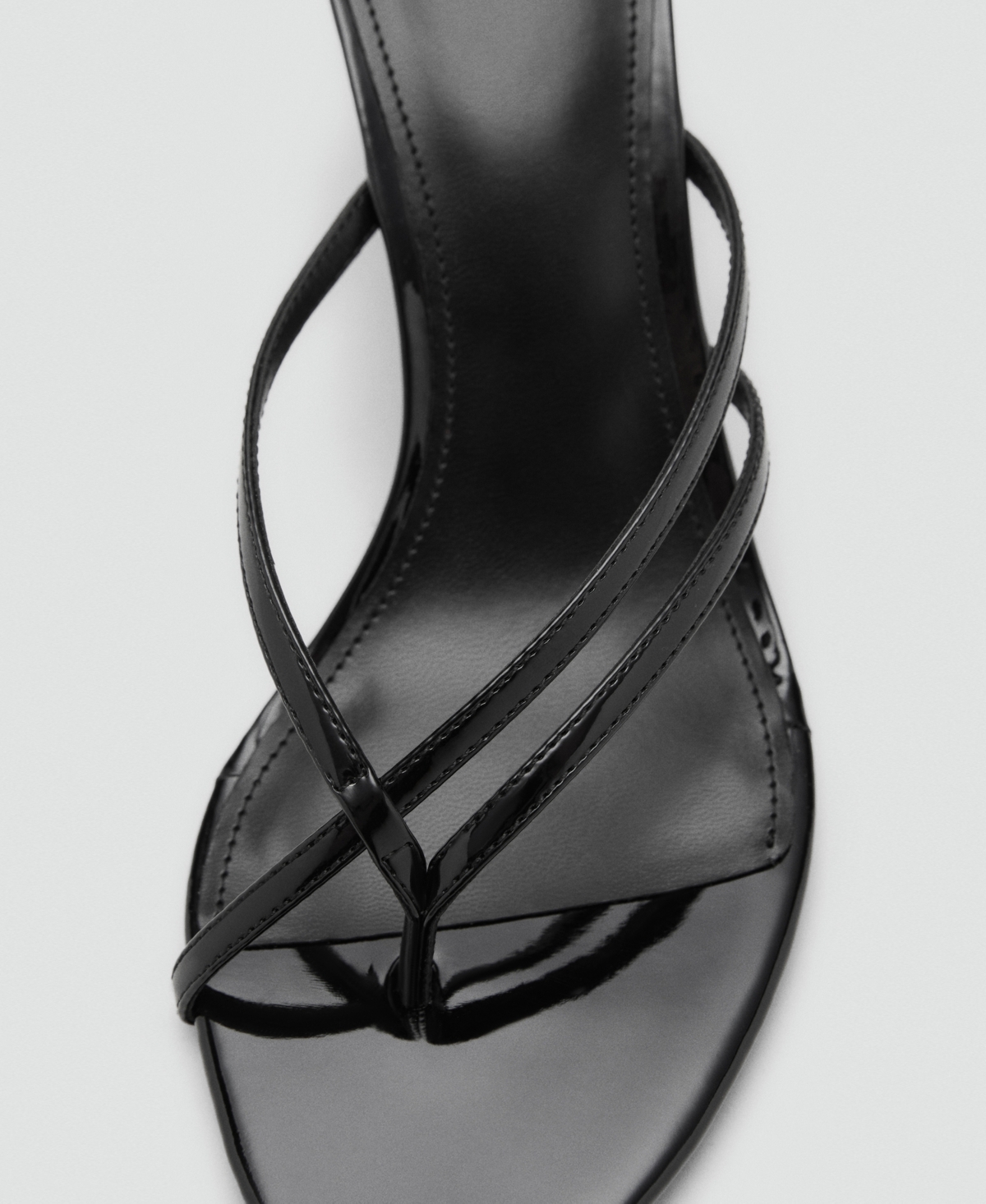 Mango Wedge Slide Sandal In Black