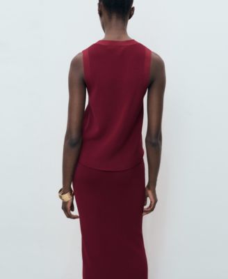 Women's Fine-Knit Gilet Sweater Vest