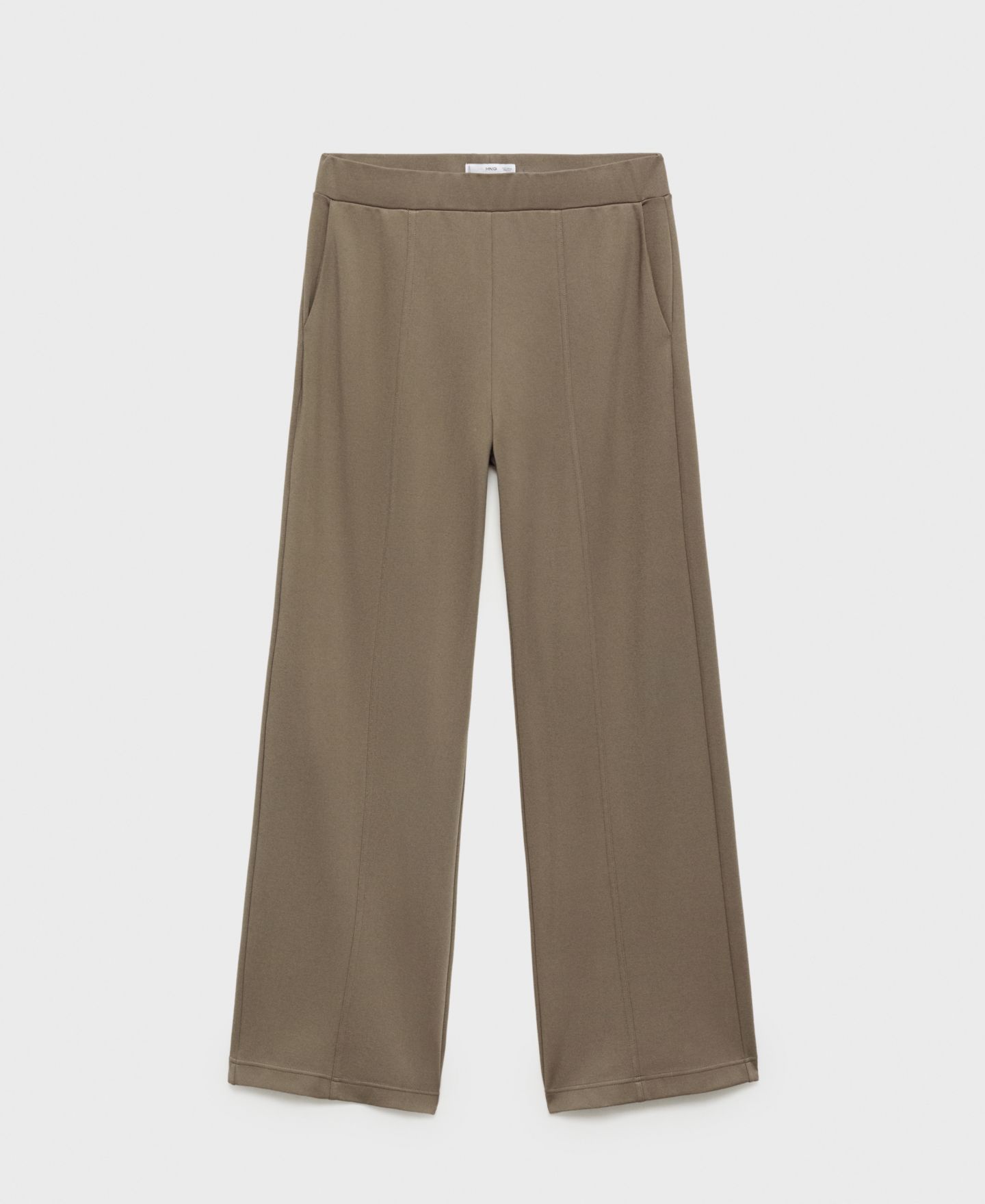 Женские брюки Mango Elastic Waist Jogger, цвет: Средний коричневый — фото 1