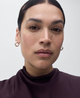 Women's Draped Neck Satin Blouse