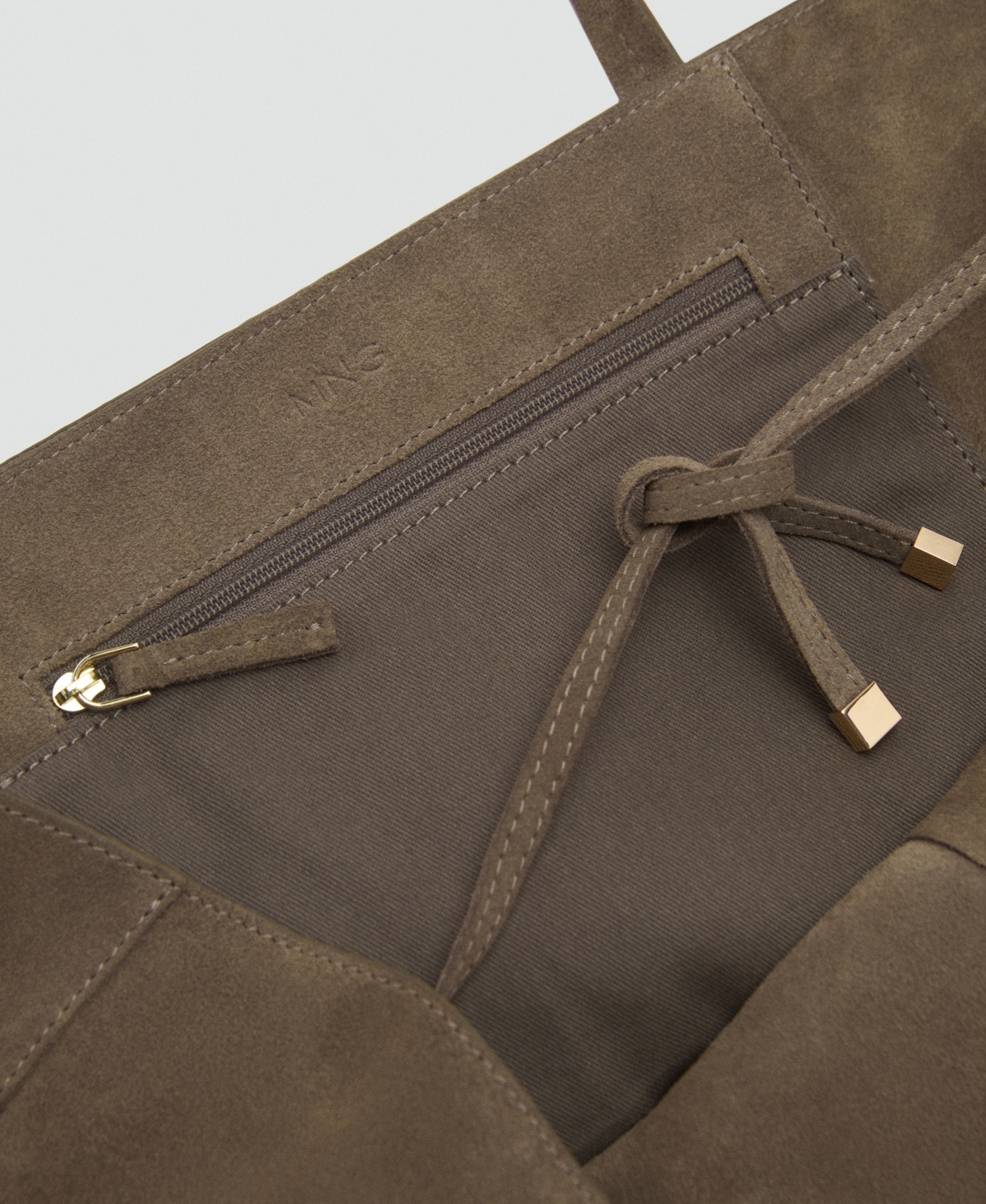 Mango Women's Suede Shopper Bag In Brown