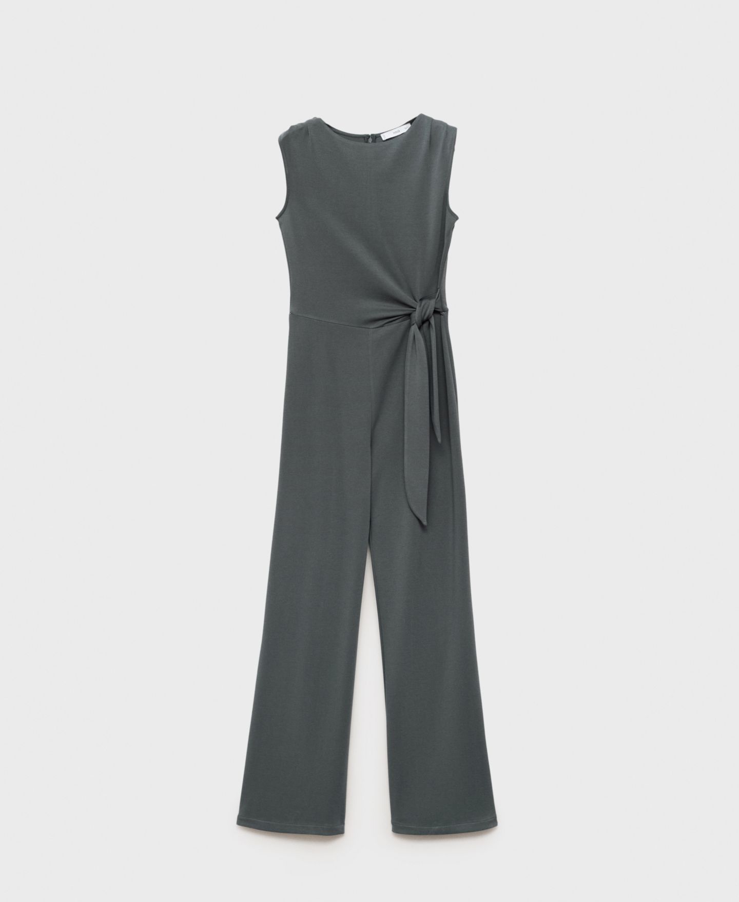 Женский комбинезон MANGO Long Knot Jumpsuit, цвет: Угольный — фото 1
