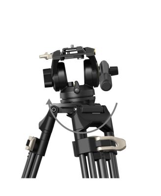 AD-01 3751B 3-Section Heavy-Duty Aluminum Tripod with Fluid Head