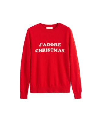 Women's Wool-Cashmere J'adore Christmas Sweater