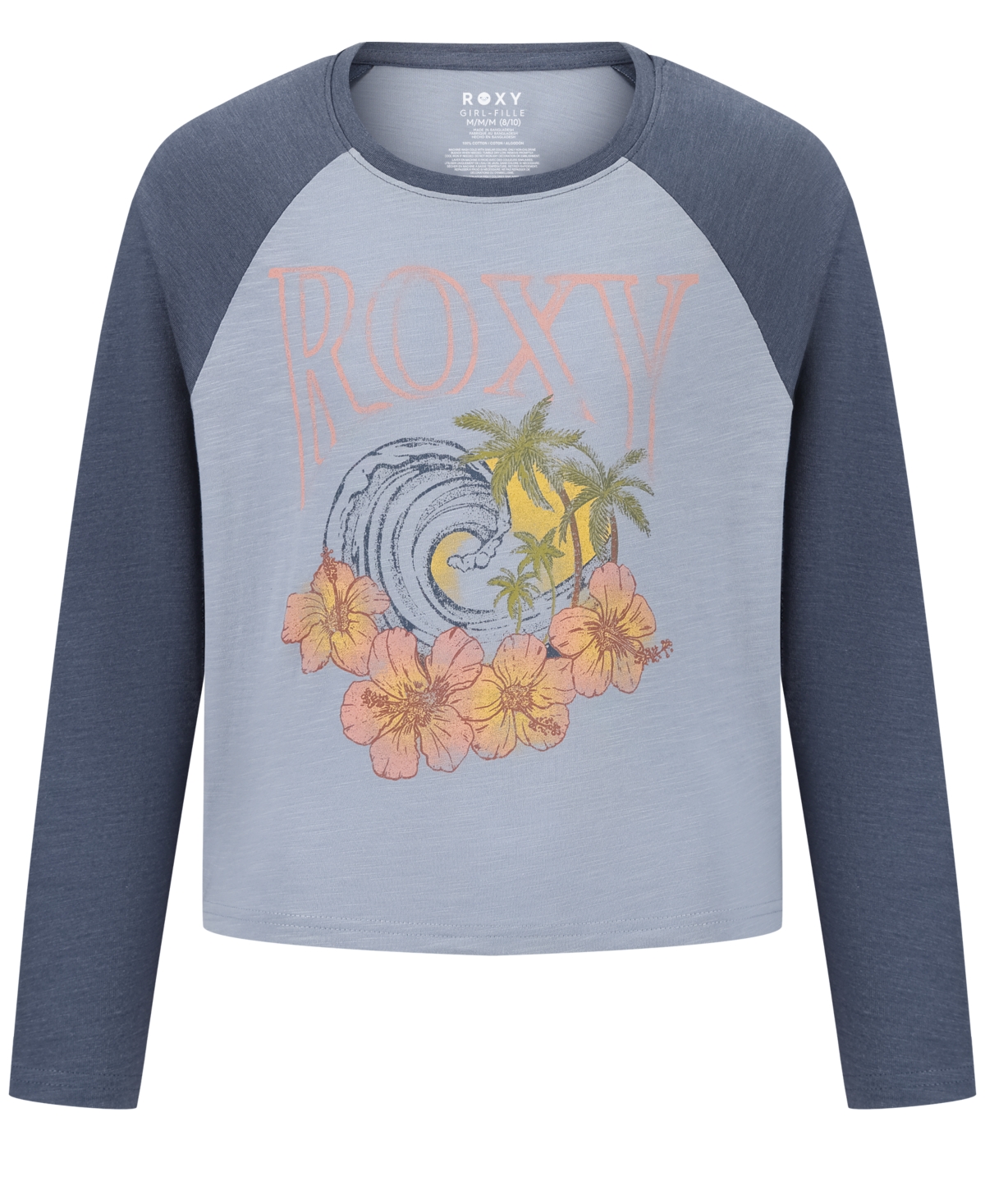 Roxy Big Girls Graphic Sunshine Printed Long Sleeve T-Shirt