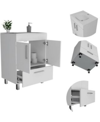 Velloc 24"" Bathroom Vanity White White MDF