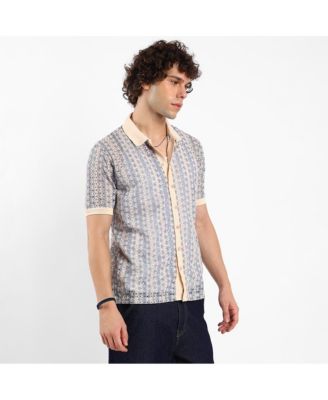 Men's Ditsy Floral Knit Shirt