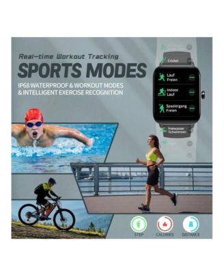 Smart Watches For Women Men, Alexa Built-In 1.8" Fitness Tracker Watch For Android IOS, Waterproof Activity Trackers With 105+ Sport Modes