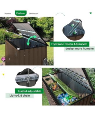 46 Cu.Ft Outdoor Trash Can Storage Shed