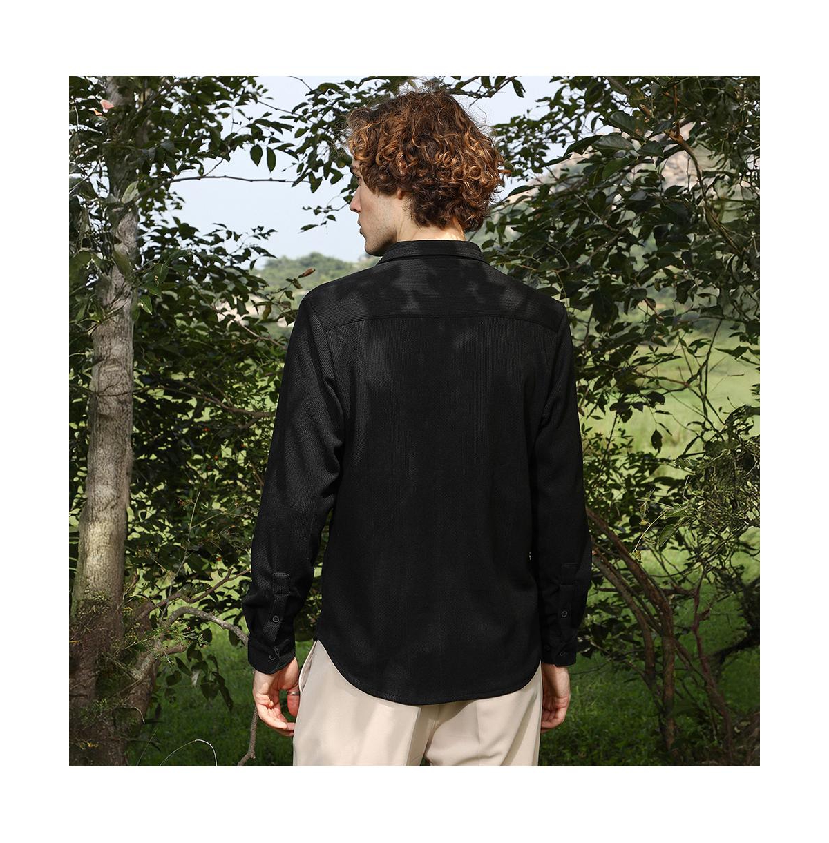 Campus Sutra Men's Solid Knit Shirt