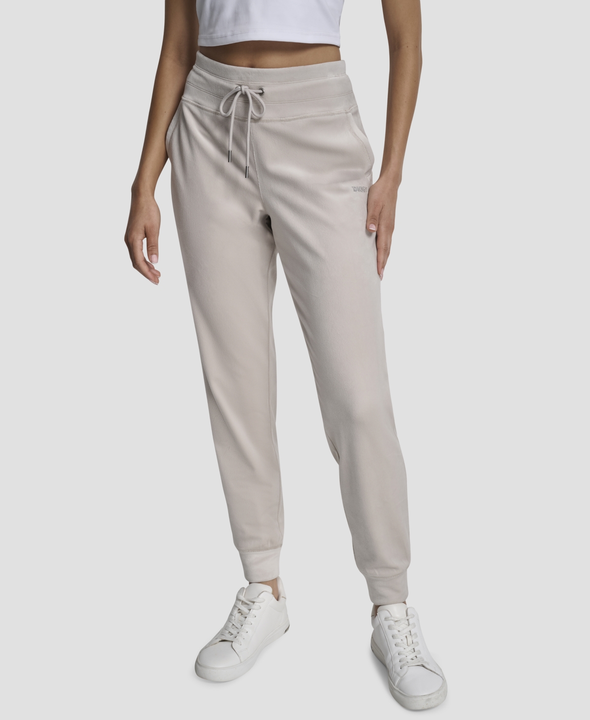 Dkny Ankle Length Jogger Pant In Gray