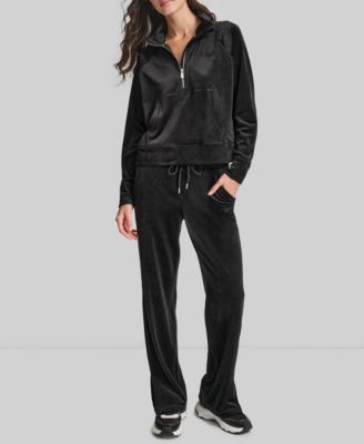 Women's Platinum Velour Embroidered Logo Sweatshirt