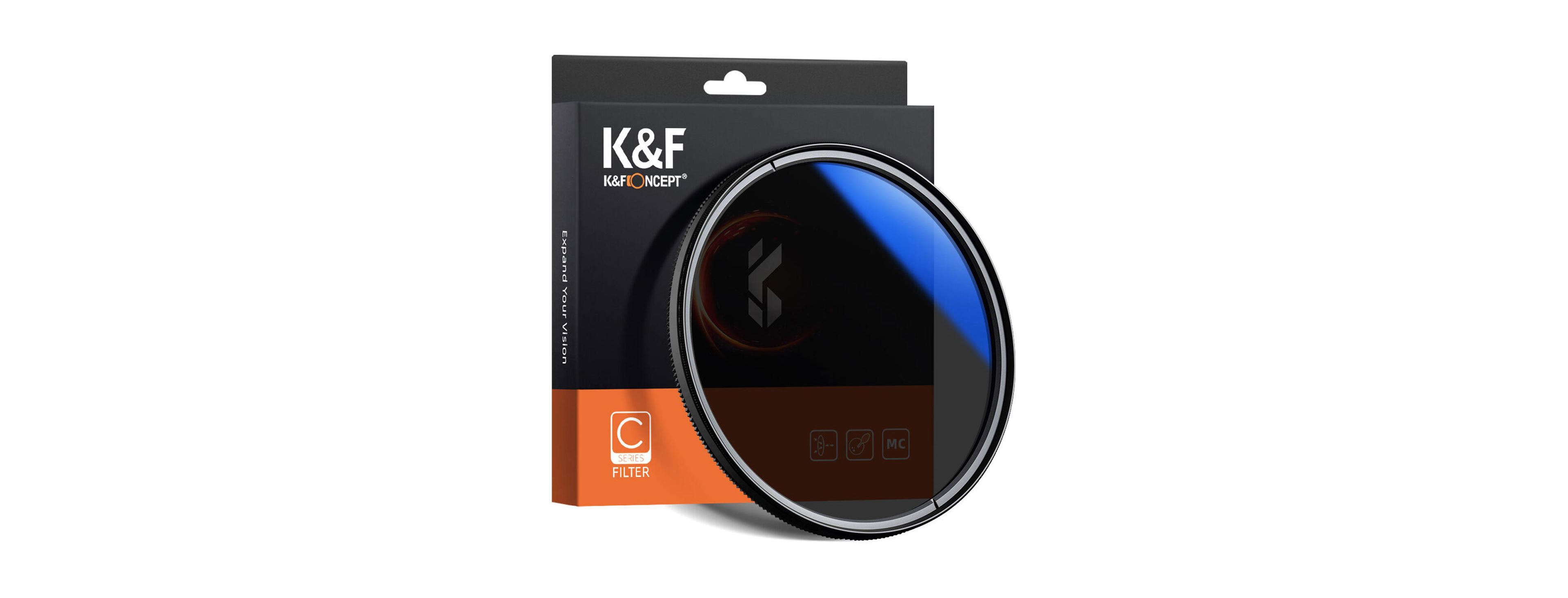 K&F Concept 58mm Classic Slim Blue Multicoated Circular Polarizer Filter