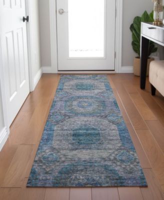 Karaj Washable KJ6 2'3"x7'6" Runner Area Rug