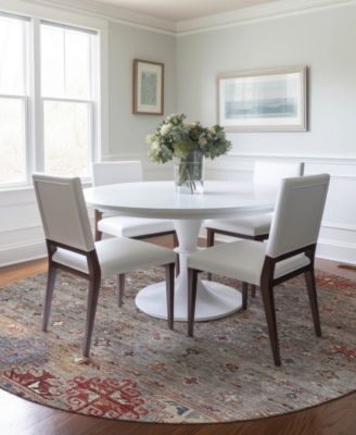 Karaj Washable KJ5 8'x8' Round Area Rug