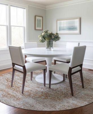 Karaj Washable KJ8 8'x8' Round Area Rug