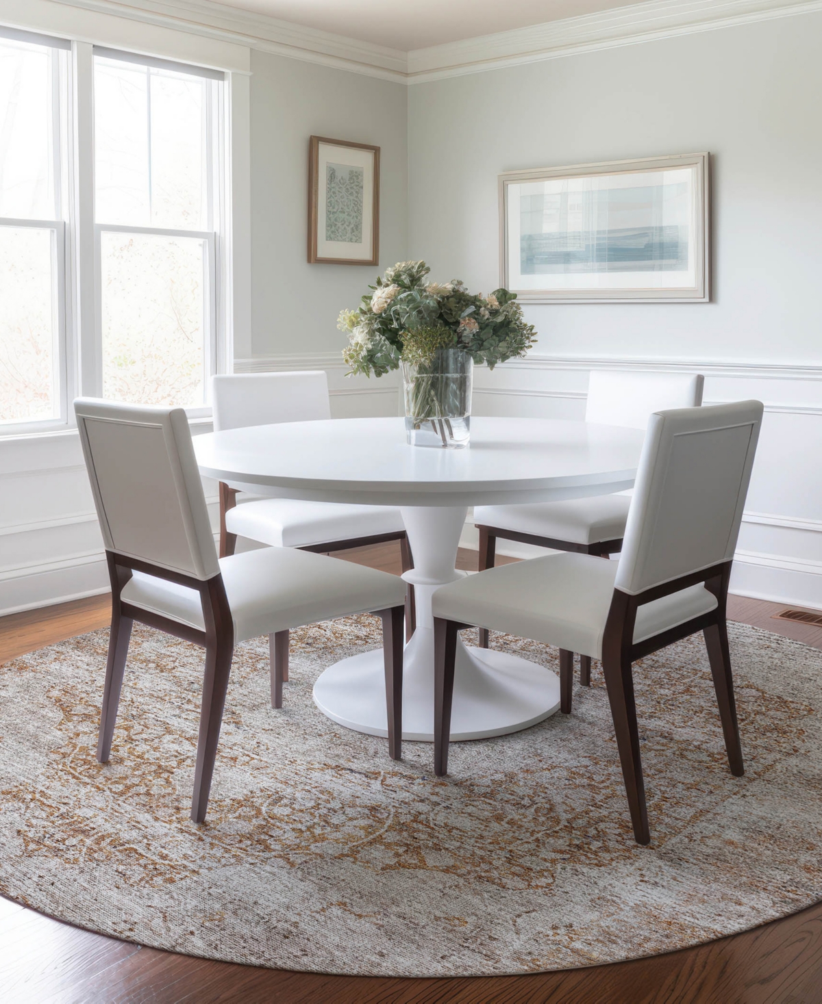 Dalyn Karaj Kj8 8'x8' Round Area Rug In Brown