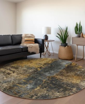 Nouveau Washable NV12 8'x8' Round Area Rug