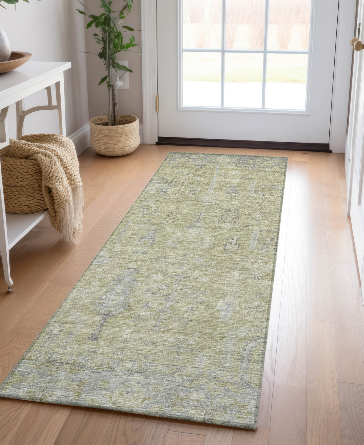 Dalyn Solace Sl11 2'3"x7'6" Runner Area Rug In Green