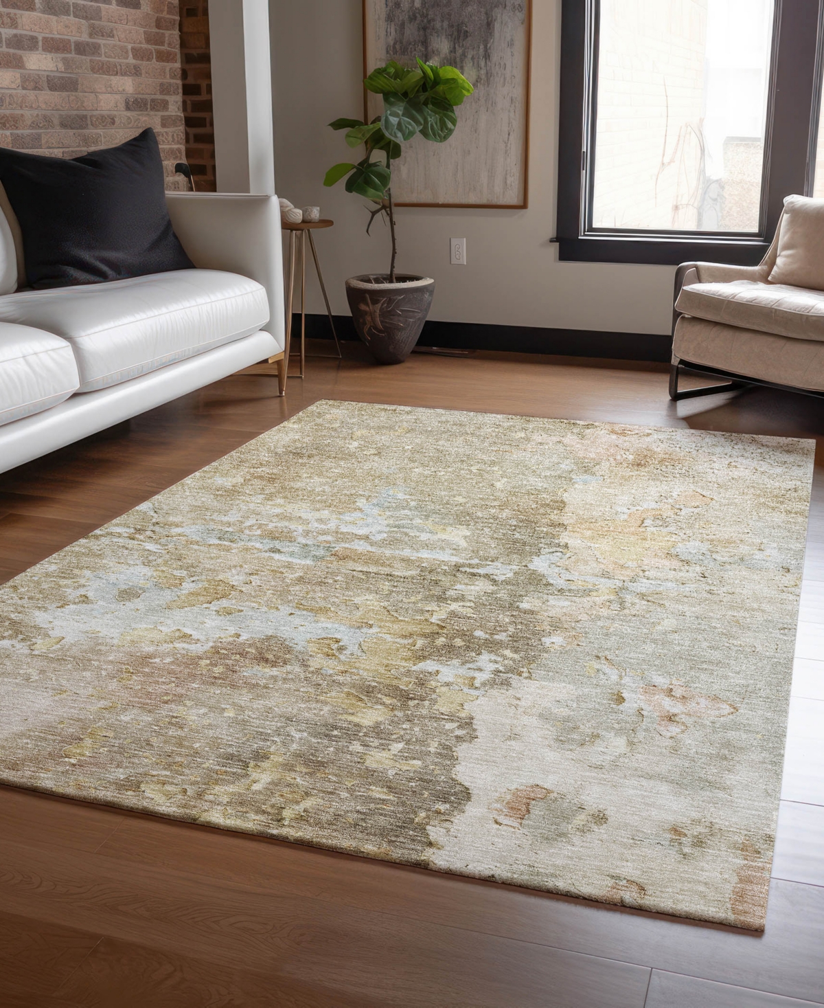 Dalyn Ravenna Rn3 8'x10' Area Rug In Brown