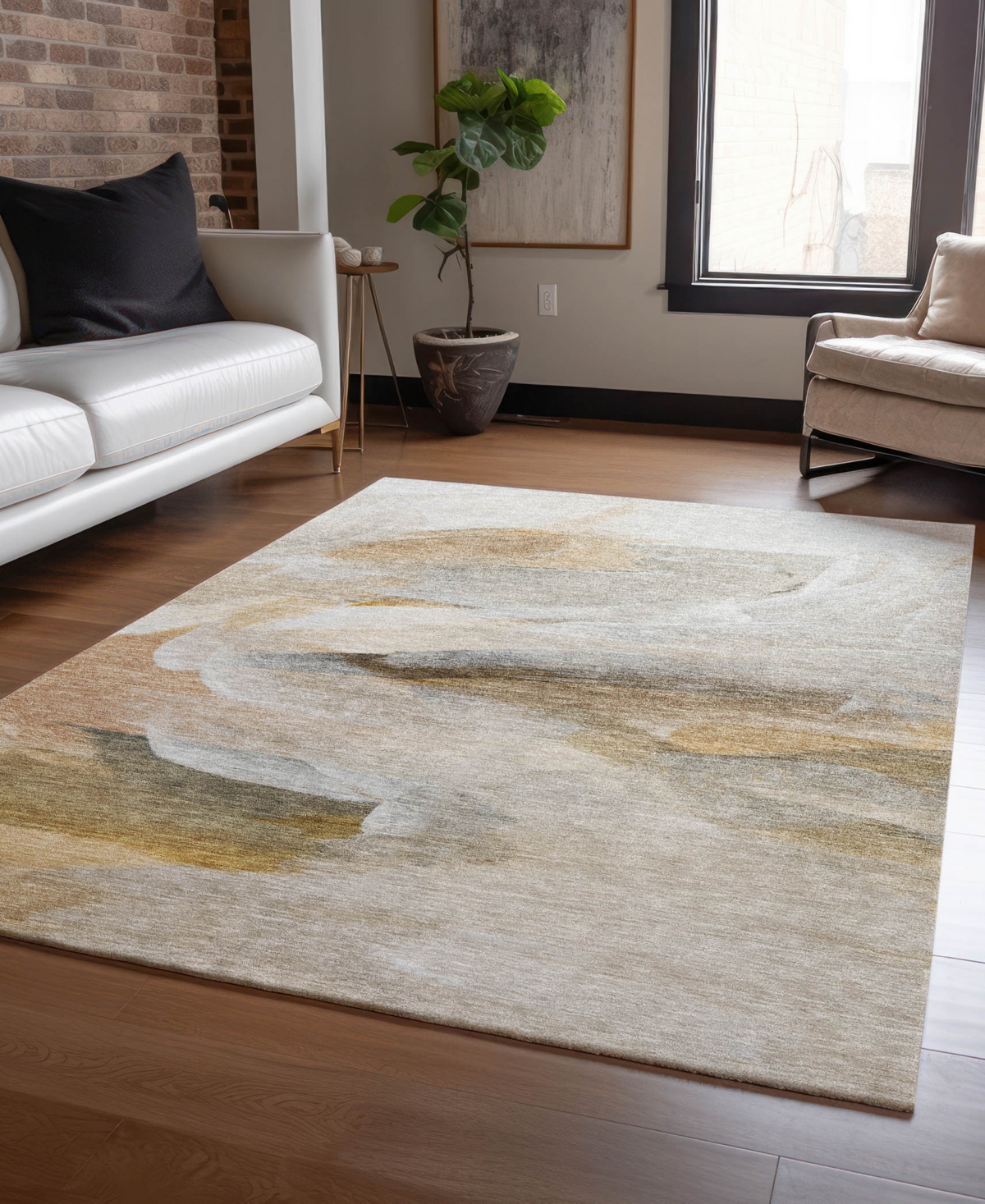 Dalyn Ravenna Rn11 8'x10' Area Rug In Brown