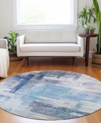 Ravenna Washable RN6 8'x8' Round Area Rug