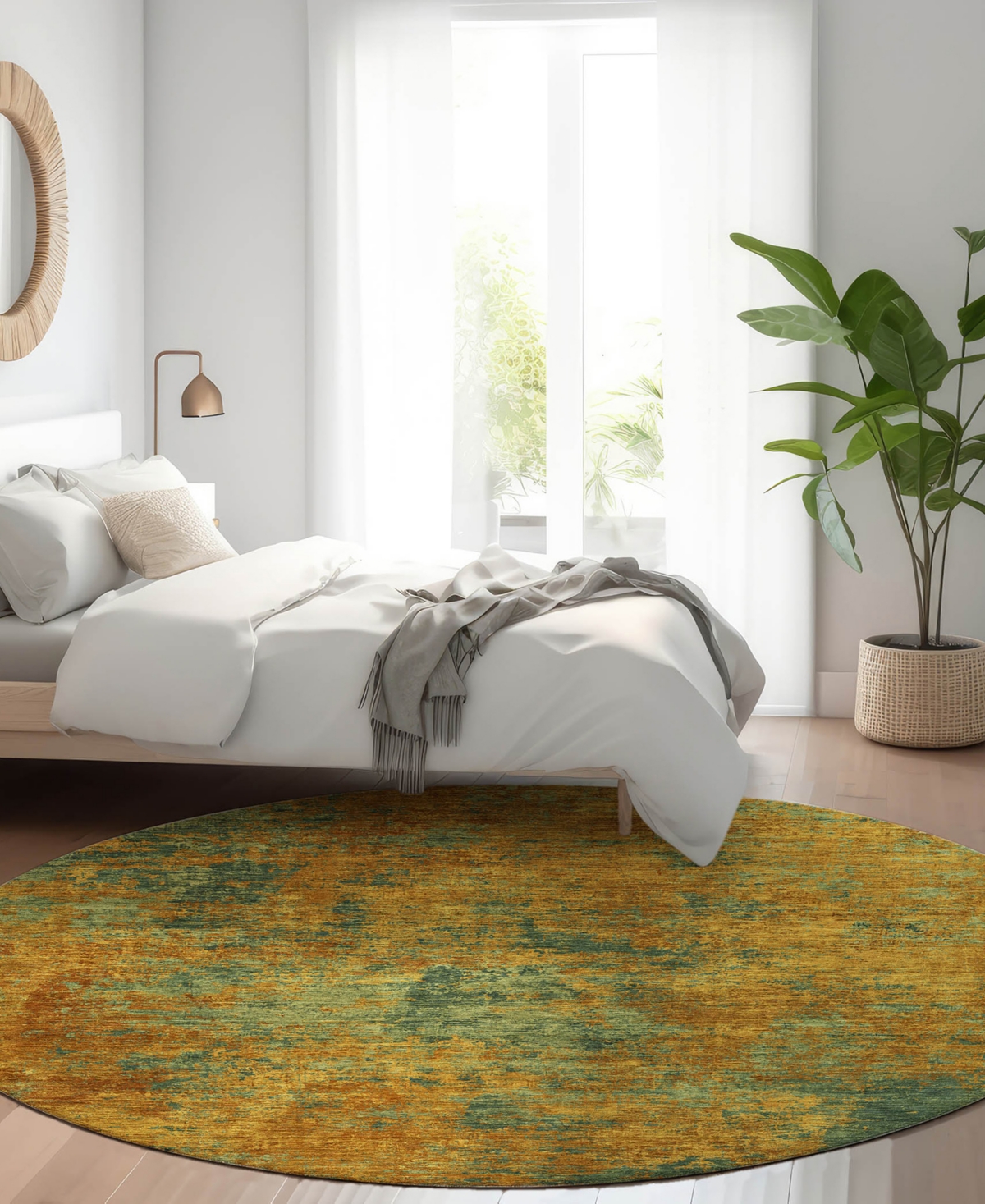 Dalyn Kochi Kc2 8'x8' Round Area Rug In Brown