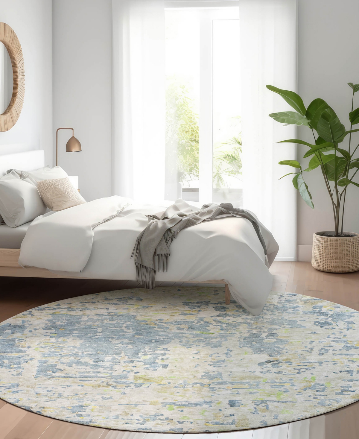 Dalyn Kochi Kc6 8'x8' Round Area Rug In Blue
