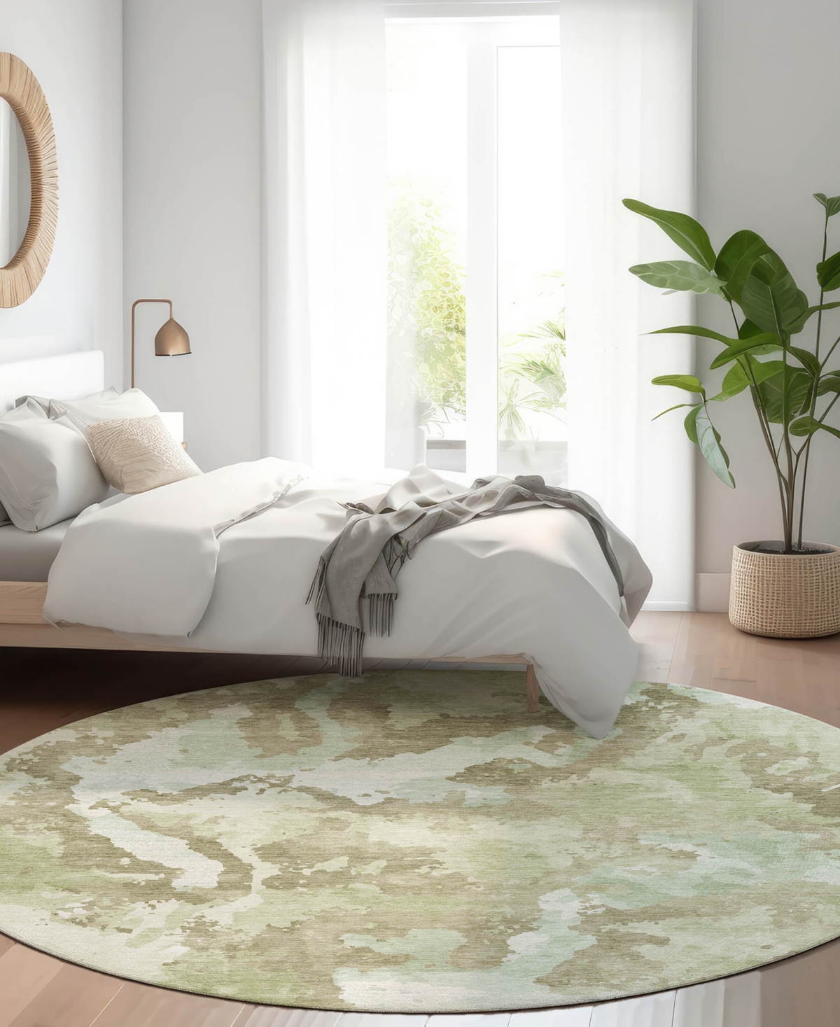 Dalyn Kochi Kc9 8'x8' Round Area Rug In Green
