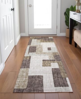 Portico Washable PO3 2'3"x7'6" Runner Area Rug