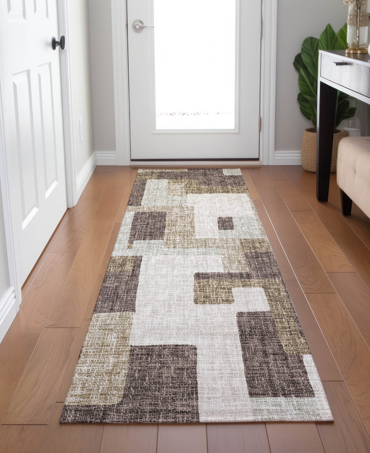 Dalyn Portico Po3 2'3"x7'6" Runner Area Rug In Brown