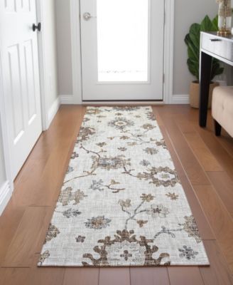 Portico Washable PO6 2'3"x7'6" Runner Area Rug