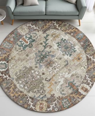 Silk Road Washable SR5 8'x8' Round Area Rug