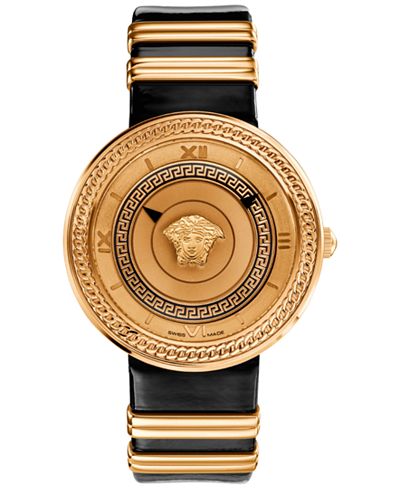 Versace Women's Two-Tone Stainless Steel and Leather Strap Watch 40mm VLC030014